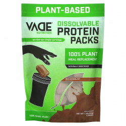 Vade Nutrition, Пакетики с растворимым протеином на растительной основе, насыщенный шоколад, 616 г (1,36 фунта)