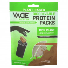 Vade Nutrition, Пакетики с растворимым протеином на растительной основе, насыщенный шоколад, 44 г (0,1 фунта)