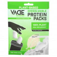 Vade Nutrition, Пакетики с растворимым белком, 100% заменитель растительной пищи, ваниль, 43 г (0,1 фунта)