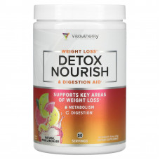 Vitauthority, Detox Nourish, средство для снижения веса и поддержки пищеварения, натуральный розовый лимонад, 310 г (10,9 унции)