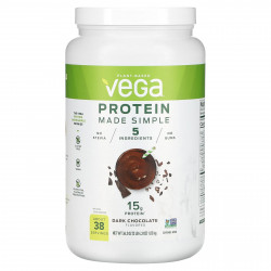 Vega, Plant-Based Protein Made Simple, темный шоколад, 1,03 кг (2 фунта)