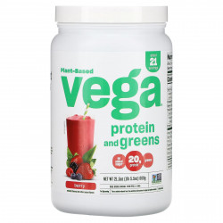Vega, Растительный белок и зелень, ягоды, 609 г (1 фунт 5,5 унции)