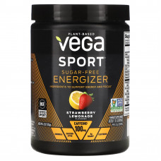 Vega, Energizer без сахара, клубничный лимонад, 122 г (4,3 унции)