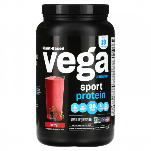 Vega, Sport Performance, протеиновый порошок, ягодный вкус, 801 г (28,3 унции)