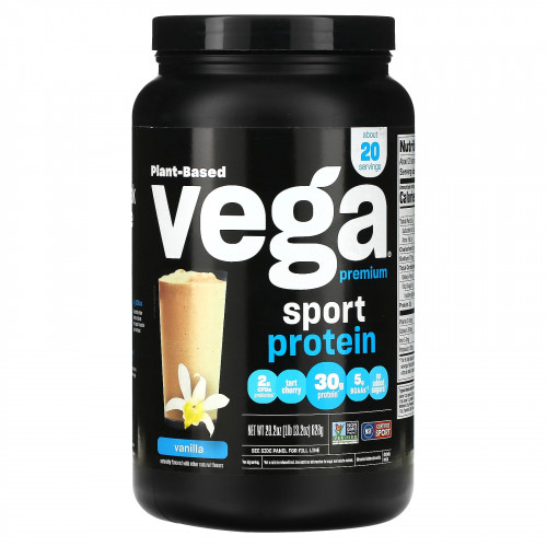 Vega, Sport, протеиновый порошок, со вкусом ванили, 828 г (29,2 унции)