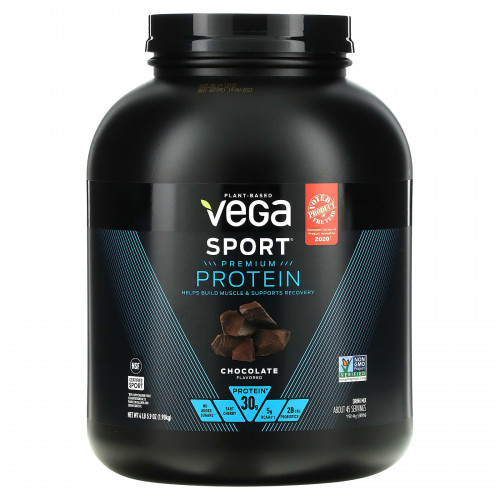 Vega, Sport Protein, протеин, шоколад, 1,8 кг (4 фунта [5,9 унции])