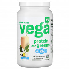 Vega, белок и зелень, ваниль, 760 г (26,8 унции)