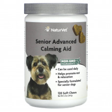 NaturVet, Улучшенное успокаивающее средство для пожилых людей, для собак, 120 жевательных таблеток, 264 г (9,3 унции)
