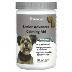 NaturVet, Улучшенное успокаивающее средство для пожилых людей, для собак, 120 жевательных таблеток, 264 г (9,3 унции)