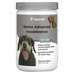 NaturVet, Повышенное недержание мочи для пожилых людей, для собак, 120 жевательных таблеток, 360 г (12,6 унции)