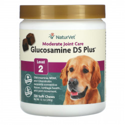 NaturVet, Glucosamine DS Plus, средний уровень поддержки, уровень 2, 120 мягких жевательных конфет, 10,1 унций (288 г)