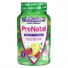 VitaFusion, Жевательные витамины для беременных, натуральный малиновый лимонад, 90 жевательных таблеток