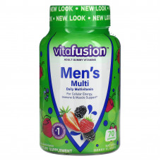 VitaFusion, Мультивитаминный комплекс для мужчин, вкус натуральных ягод, 70 жевательных таблеток