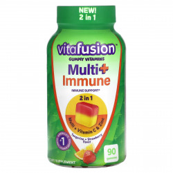 VitaFusion, Жевательные мармеладки для иммунитета Multi +, с мандарином и клубникой, 90 жевательных таблеток