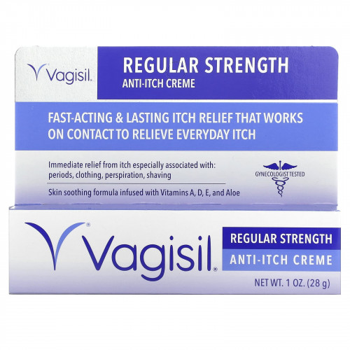 Vagisil, крем против зуда, обычной силы действия, 28 г (1 унция)