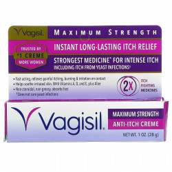 Vagisil, Крем против зуда, максимальная сила действия, 28 г (1 унция)