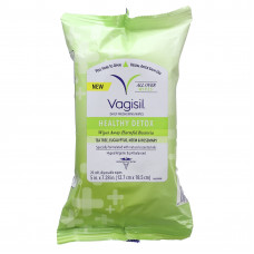 Vagisil, освежающие салфетки для ежедневного использования, для здоровой детоксикации, 20 одноразовых салфеток
