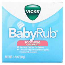Vicks, Baby Rub, успокаивающая мазь, 50 г (1,76 унции)