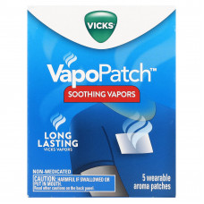 Vicks, VapoPatch, Soothing Vapors, 5 патчей с ароматом для ношения