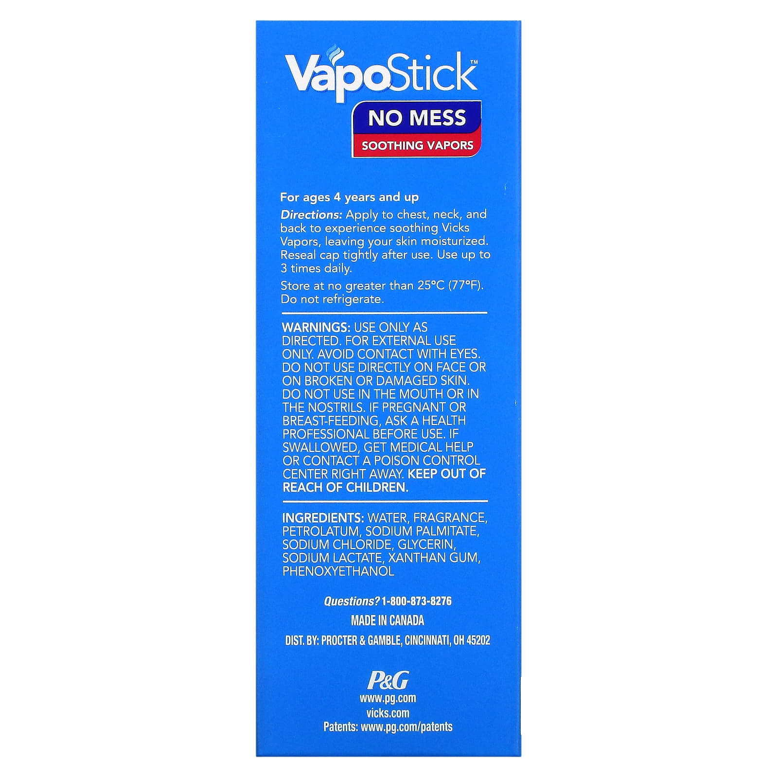 Vicks, VapoStick, твердый бальзам, 35 г (1,25 унции)