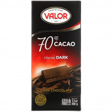Valor, Насыщенный темный шоколад, 70% какао, 100 г (3,5 унции)