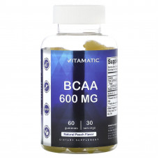 Vitamatic, BCAA, натуральный персик, 300 мг, 60 жевательных таблеток