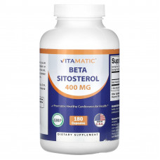 Vitamatic, Бета-ситостерол, 400 мг, 180 капсул