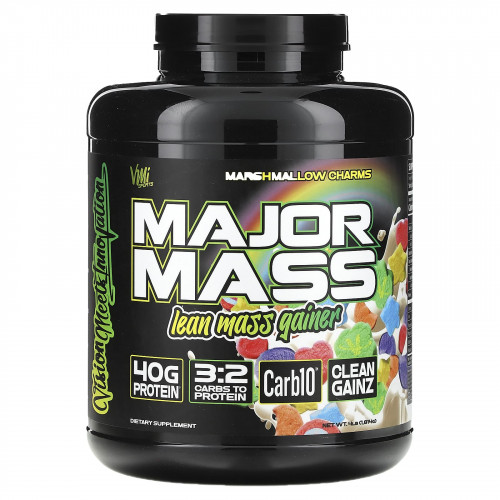 VMI Sports, Major Mass, Lean Mass Gainer, Marshmallow Charms, 1814 г (4 фунта)