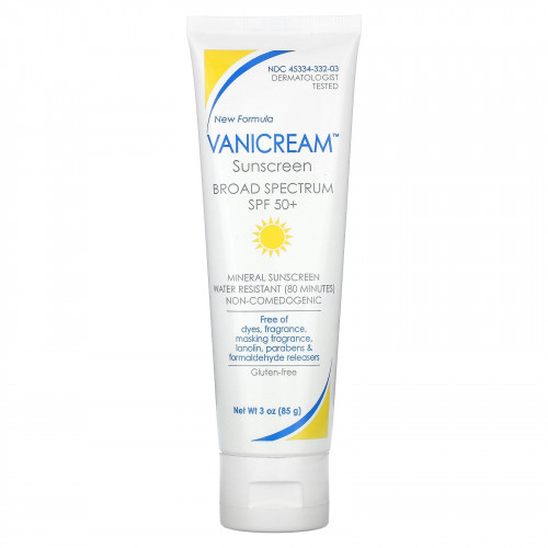 Vanicream, Солнцезащитное средство, для чувствительной кожи, SPF 50+, 85 г (3 унции)