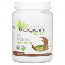 VeganSmart, Pea Protein, веганский шейк, шоколад, 585 г