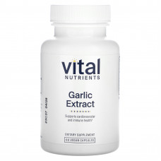 Vital Nutrients, Экстракт чеснока, 60 веганских капсул