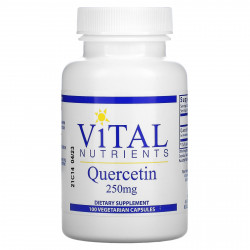 Vital Nutrients, Кверцетин, 250 мг, 100 вегетарианских капсул
