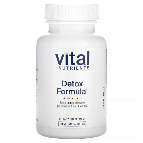 Vital Nutrients, Формула детоксикации, 60 веганских капсул