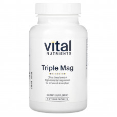 Vital Nutrients, Triple Mag, 90 веганских капсул