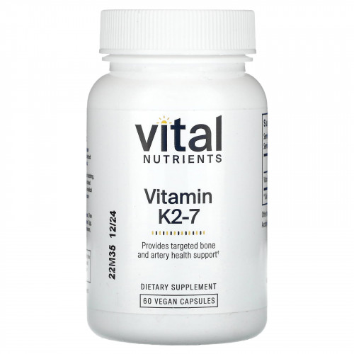 Vital Nutrients, Витамин K2-7`` 60 веганских капсул