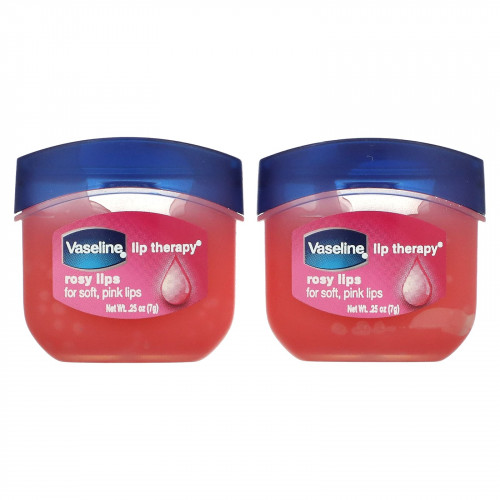 Vaseline, Lip Therapy, розовые губы, 2 упаковки по 7 г (0,25 унции)