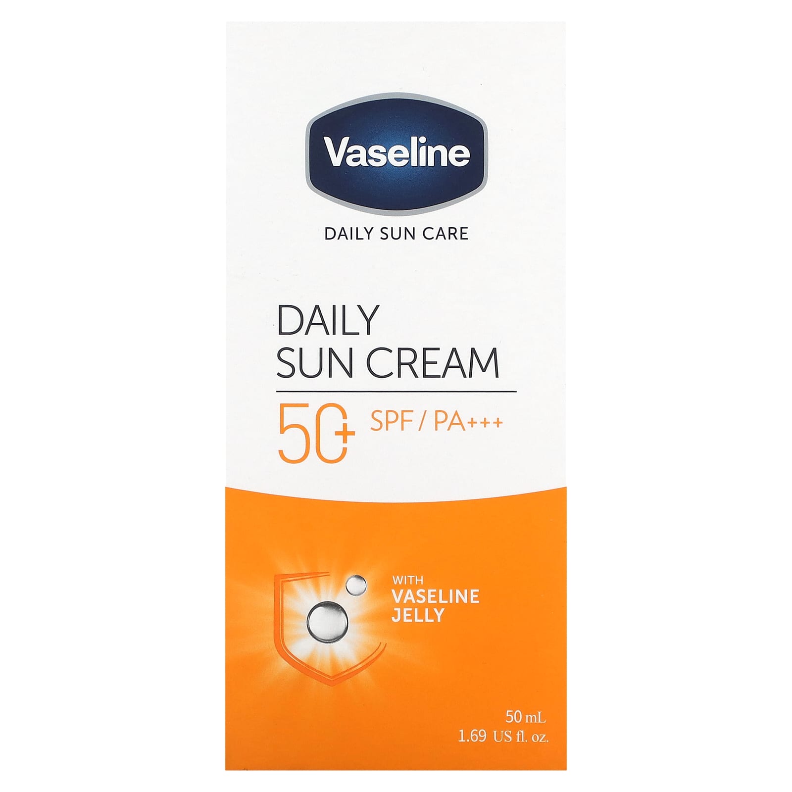 Vaseline, Daily Sun Care, ежедневный солнцезащитный крем, SPF 50+ PA +++, 50 мл (1,69 жидк. Унции)