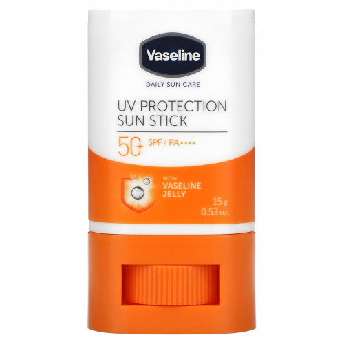 Vaseline, Daily Sun Care, солнцезащитный стик для защиты от ультрафиолета, SPF 50+ PA ++++, 15 г (0,53 унции)