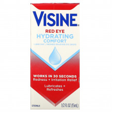 Visine, Red Eye Hydrating Comfort, глазные капли для увлажнения и снятия покраснения, 15 мл (0,5 жидк. унции)