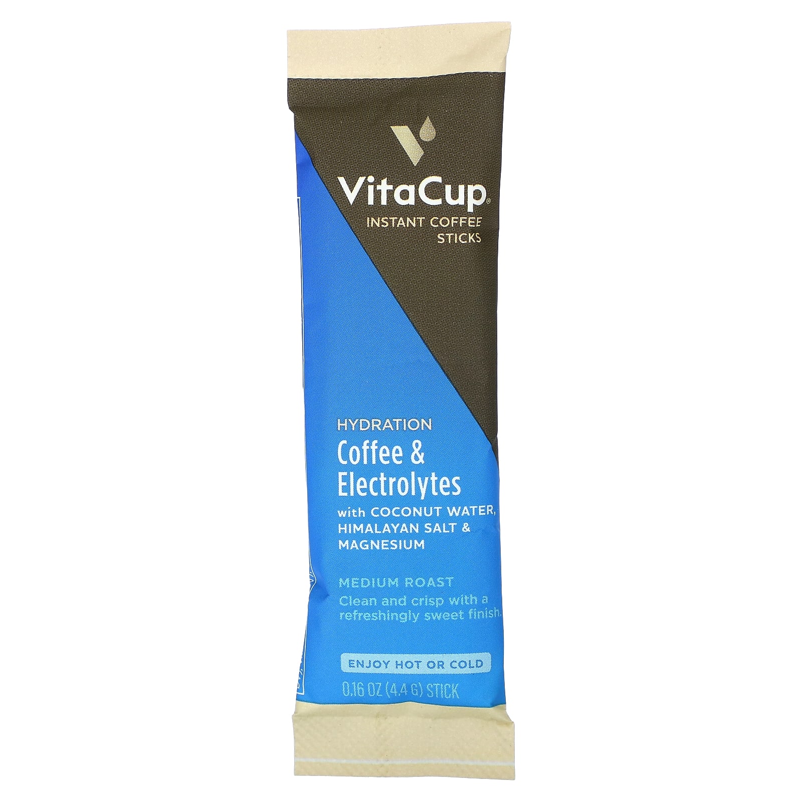 VitaCup, Hydration, кофе и электролиты, растворимый кофе, средней обжарки, 18 порционных стиков по 4,4 г (0,16 унции)