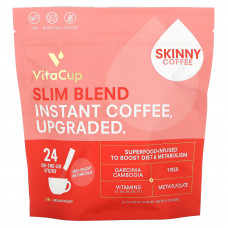 VitaCup, Растворимый кофе Slim Blend, средней обжарки, 24 палочки, по 3,7 г (0,13 унции) каждая