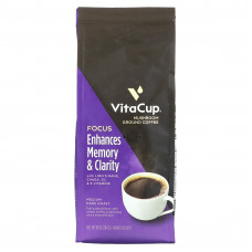 VitaCup, Focus Mushroom Coffee, молотый, средней темной обжарки, 284 г (10 унций)
