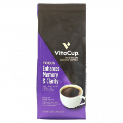 VitaCup, Focus Mushroom Coffee, молотый, средней темной обжарки, 284 г (10 унций)
