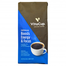 VitaCup, Genius, молотый кофе, средне-темная обжарка, 312 г (11 унций)
