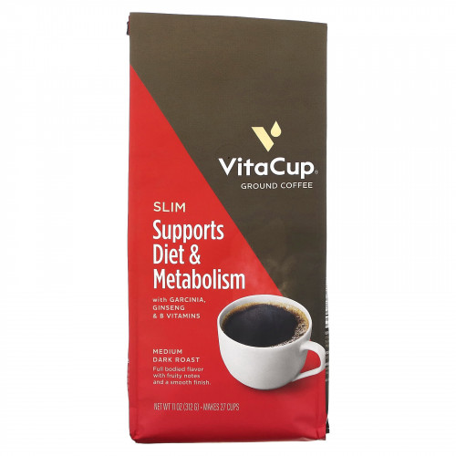 VitaCup, Slim Coffee, молотый, средней темной обжарки, 312 г (11 унций)