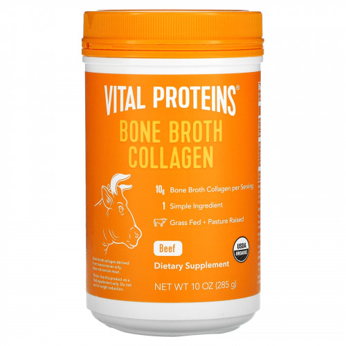 Vital Proteins, Коллаген из костного бульона, говядина, 285 г (10 унций)