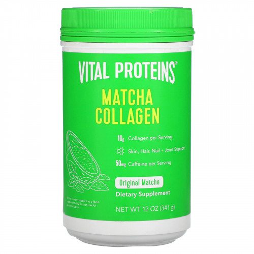 Vital Proteins, Матча коллаген, «Классический чай матча», 341 г (12 унций)