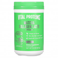 Vital Proteins, Матча латте с коллагеном, ваниль, 265 г (9,3 унции)