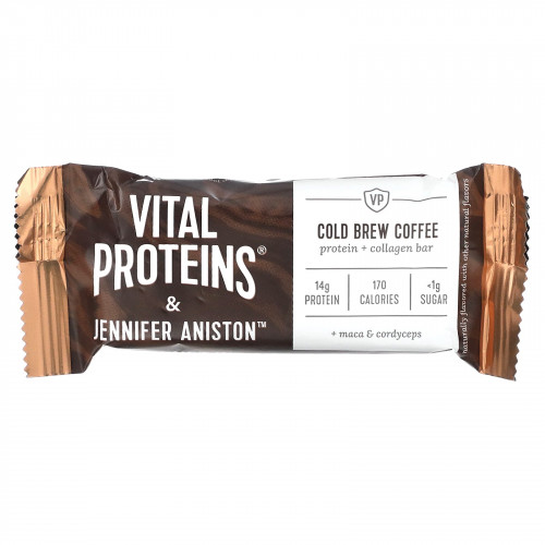 Vital Proteins, Батончик с протеином и коллагеном, холодный кофе, 12 батончиков по 37 г (1,3 унции)