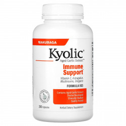 Kyolic, Aged Garlic Extract, выдержанный экстракт чеснока, для иммунитета, формула 103, 200 капсул